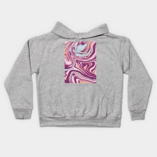 Groovy 70s Marbling Swirls 1 Kids Hoodie